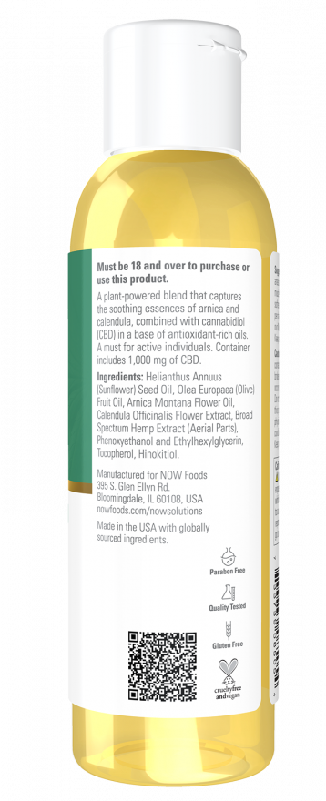 NOW CBD Massage Oil 1000mg 4oz
