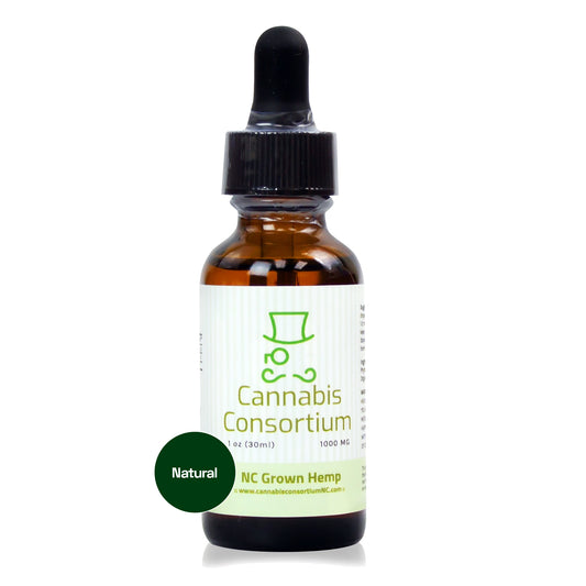 Cannabis Consortium 1000mg Full Spectrum 1oz CBD Oil Natural