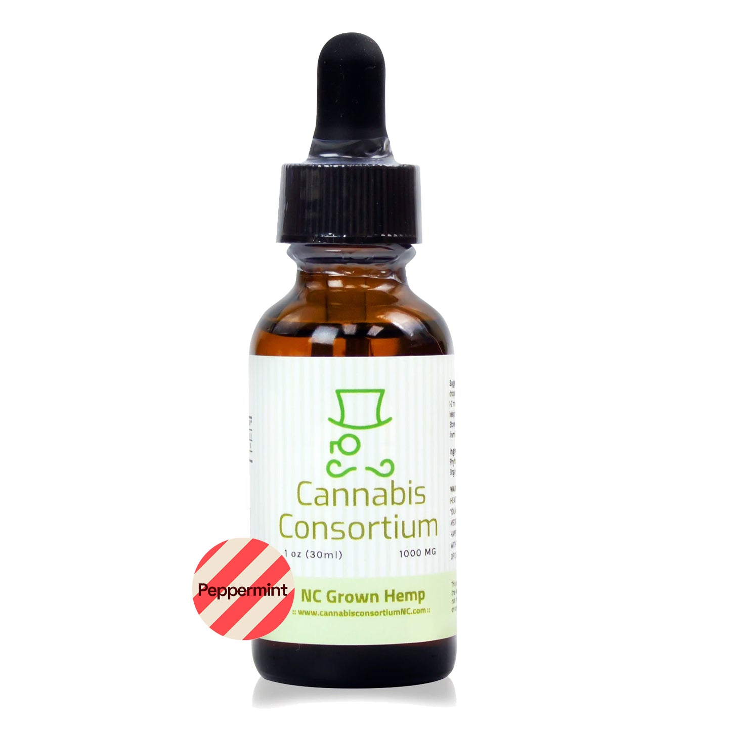 Cannabis Consortium 1000mg Full Spectrum 1 oz CBD Oil Peppermint