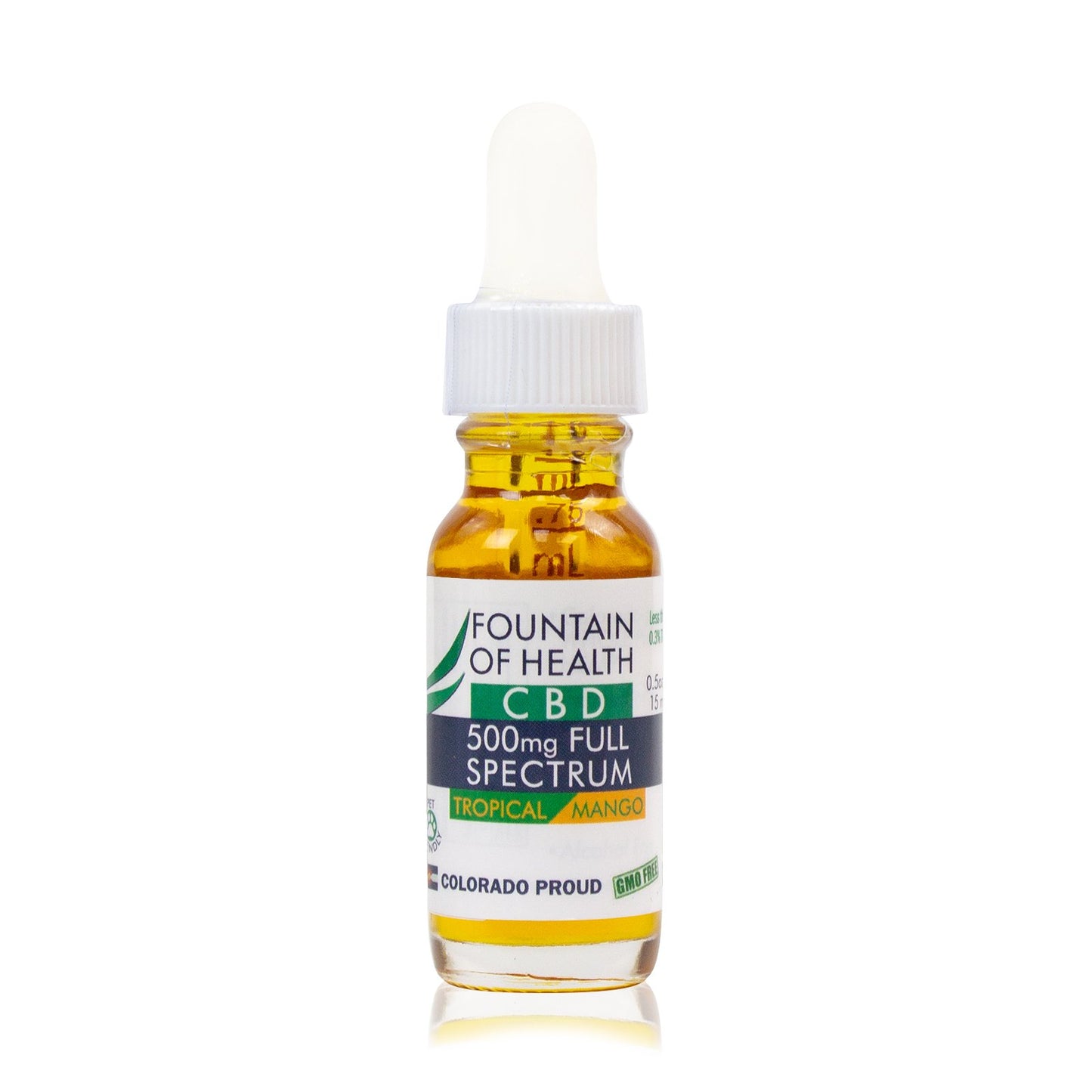 CBD Oil 500mg, Tropical Mango, 0.5 Ounce, Clearance, Exp 5/2021, 50% OFF at checkout